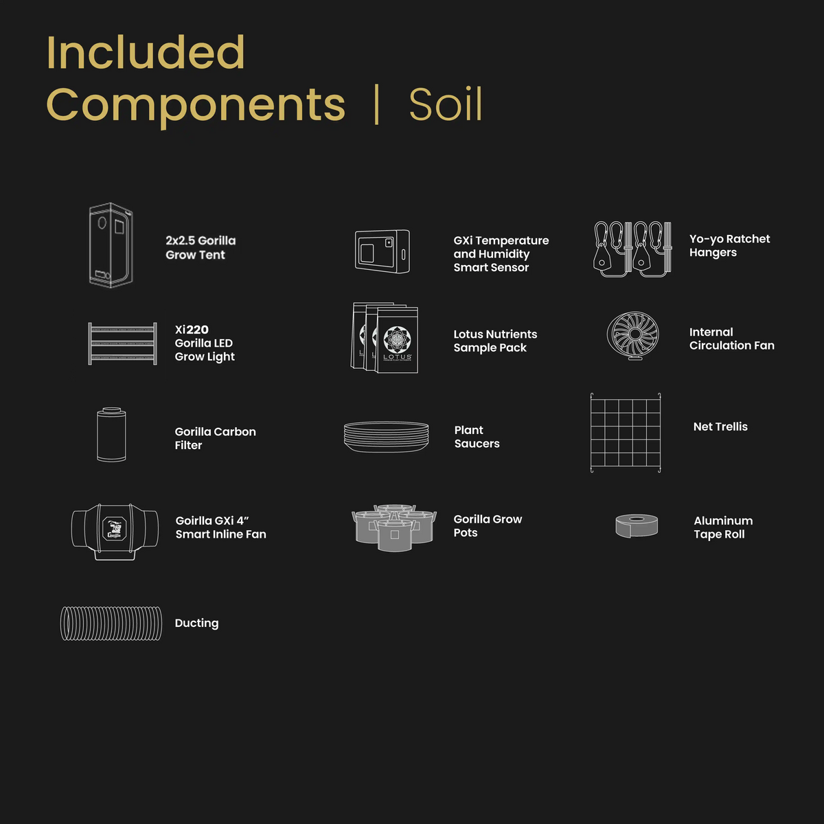 2x2.5 Gorilla Grow Room - SOIL