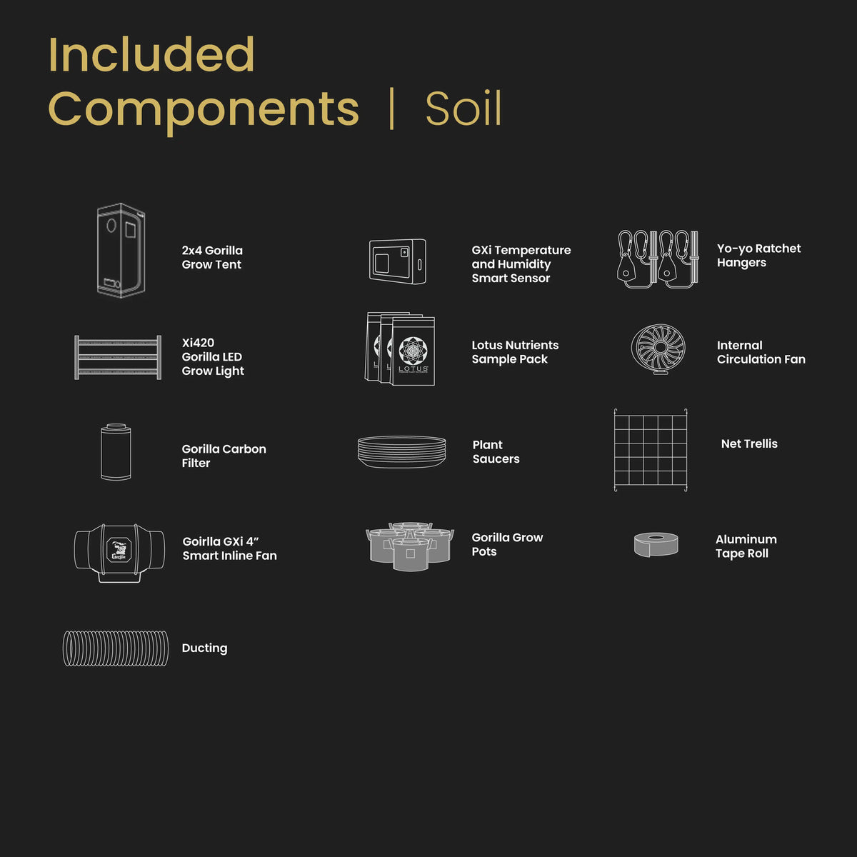 2x4 Gorilla Grow Room - SOIL