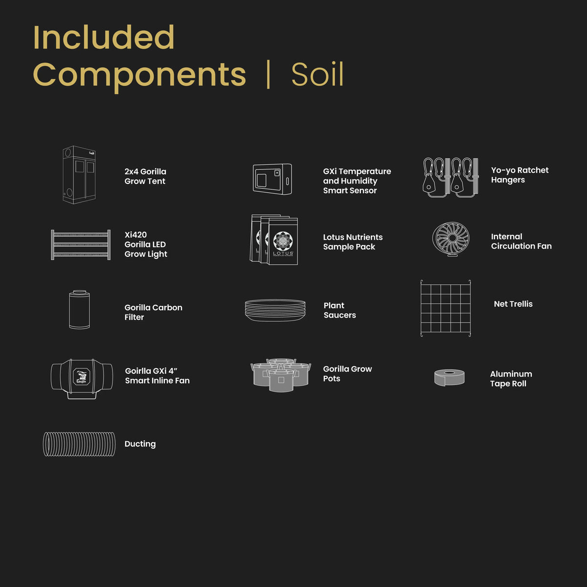 2x4 Gorilla Grow Room PRO - SOIL