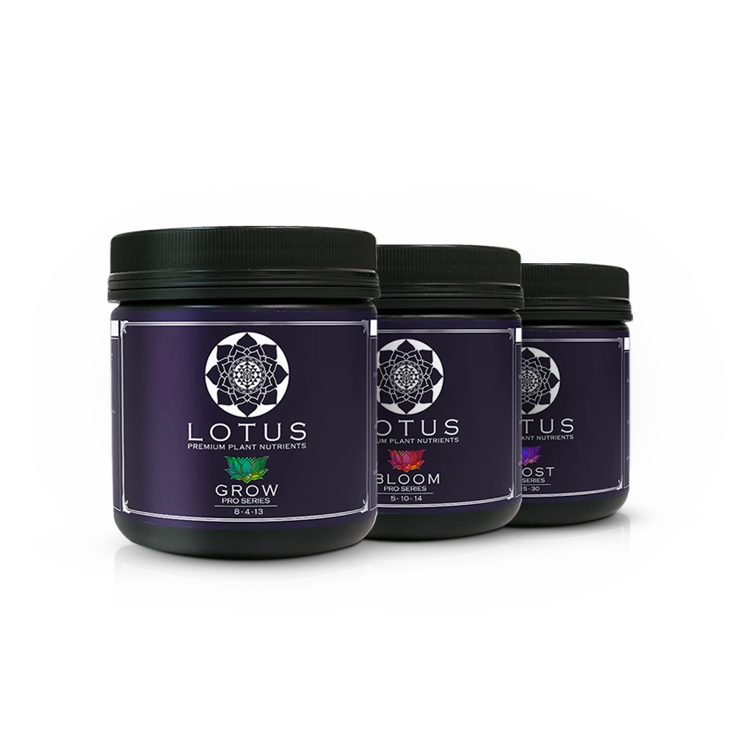 Lotus Nutrients Starter Kit 3-part grow bloom boost system