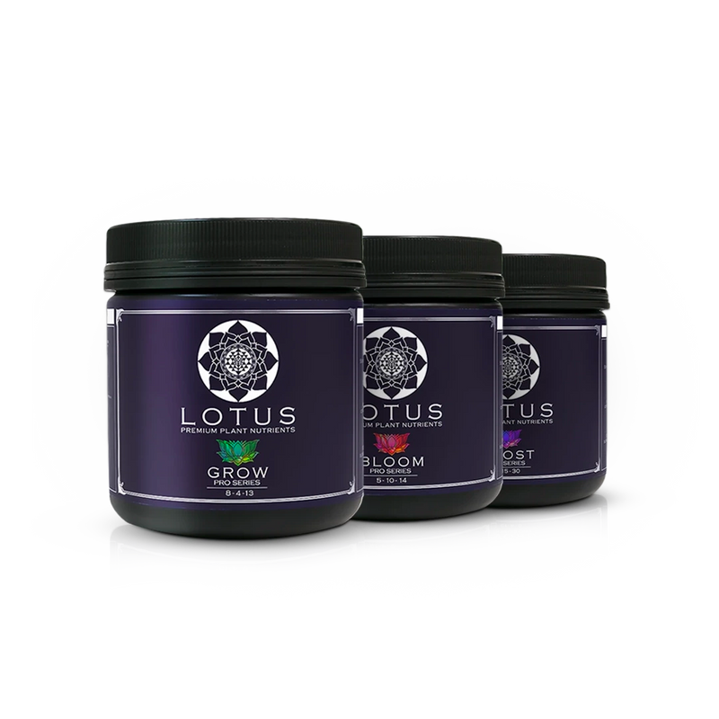 Lotus Nutrients Starter Kit 3-part grow bloom boost system