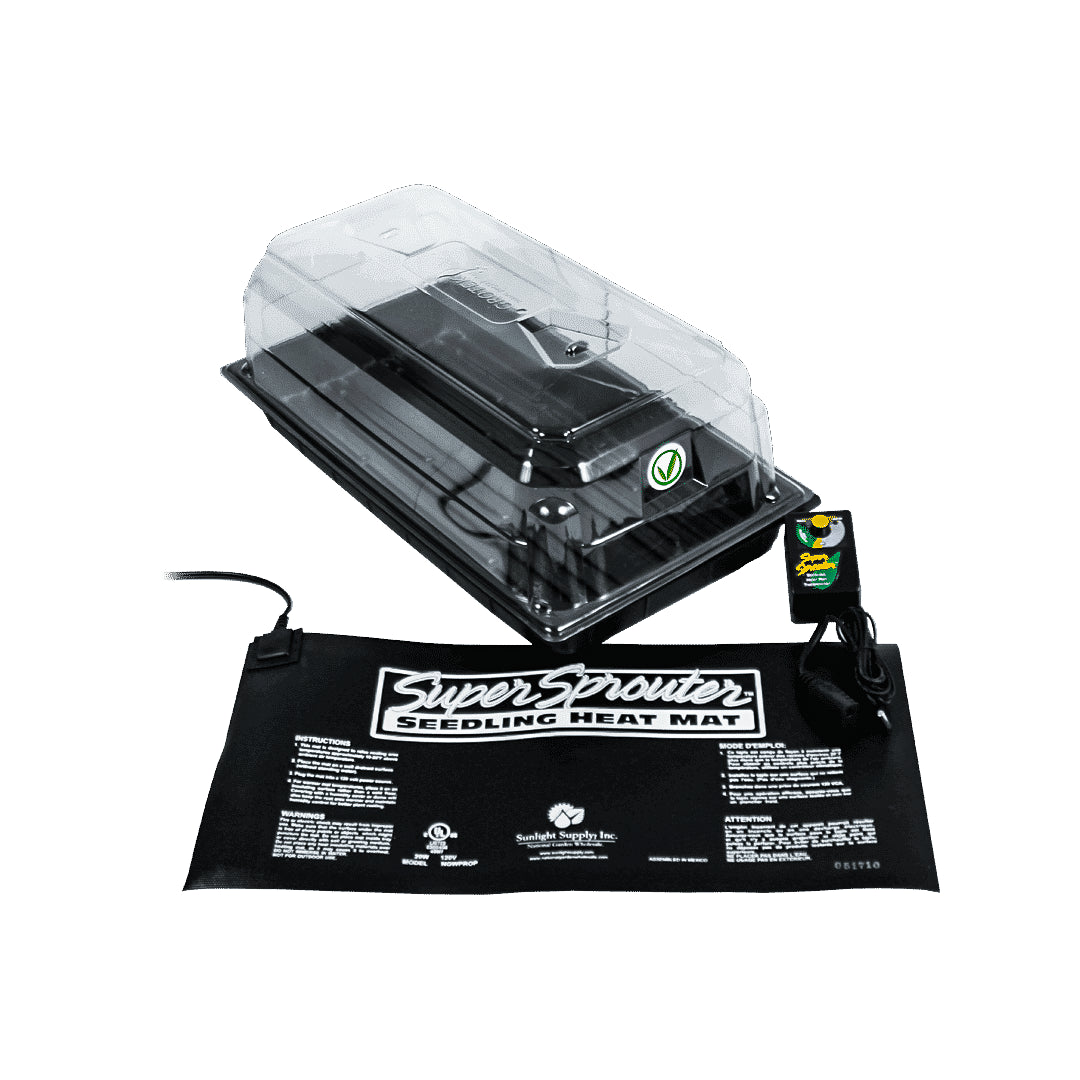 Complete Seed Germination Kit – includes seedling tray, humidity dome, heat mat, and more for higher success rates.
