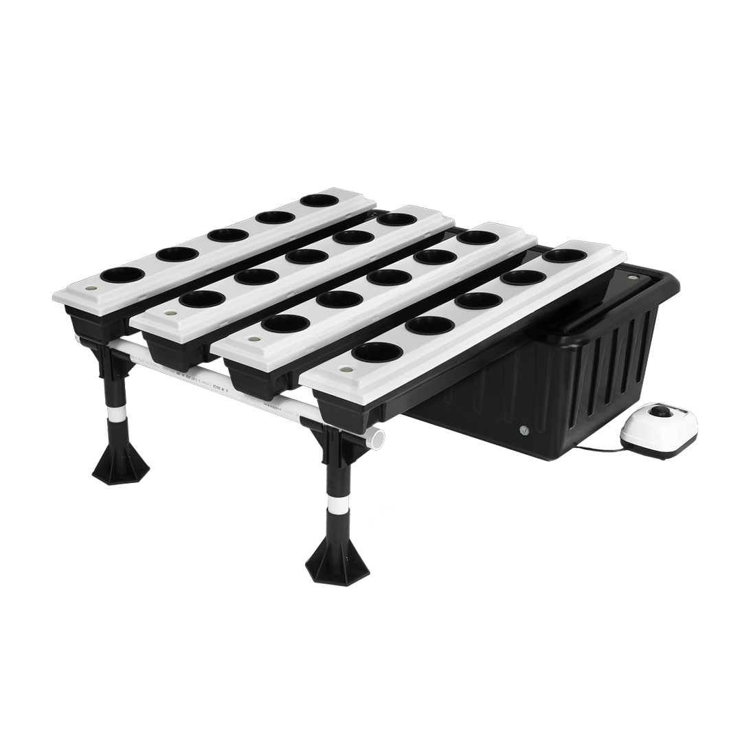 20-Site Super Flow Hydroponic System – Ebb N' Flow and NFT combined for bigger, faster plant growth.
