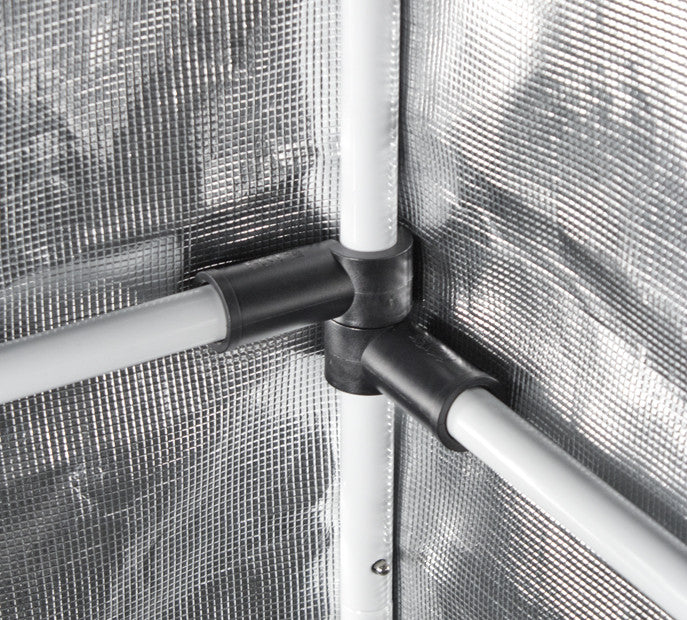 GGT High CFM Kit - Gorilla Grow Tent Going bananas with your tent walls sucking in? The high CFM (Cubic Feet Per Minute) kit is to help prevent your indoor grow tent walls from sucking in due to high amounts of negative pressure from exhaust systems. These Gorilla strong poles will get you back to growing in no time.
